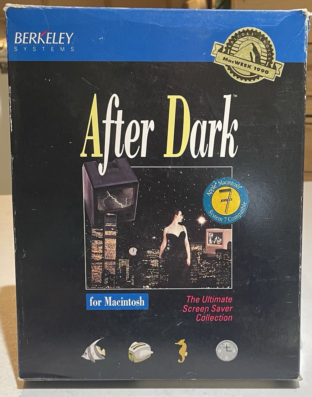 After Dark Macintosh Big Box Screensaver 1990 Berkeley - Box And Manual Only