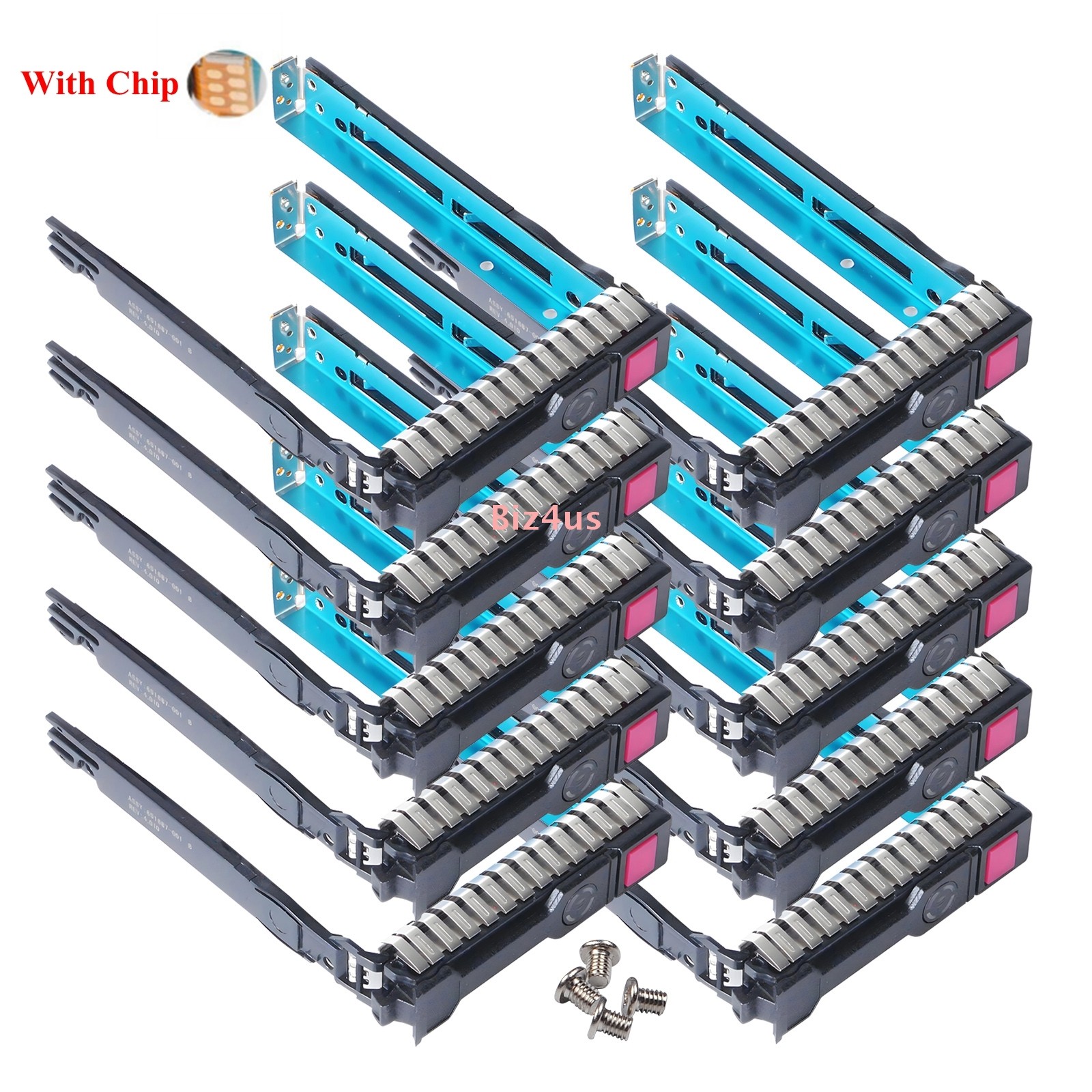 LOT 10 For HP DL380P DL380 DL360 G8 G9 2.5" SAS/ SATA HDD Tray Caddy 651687-001