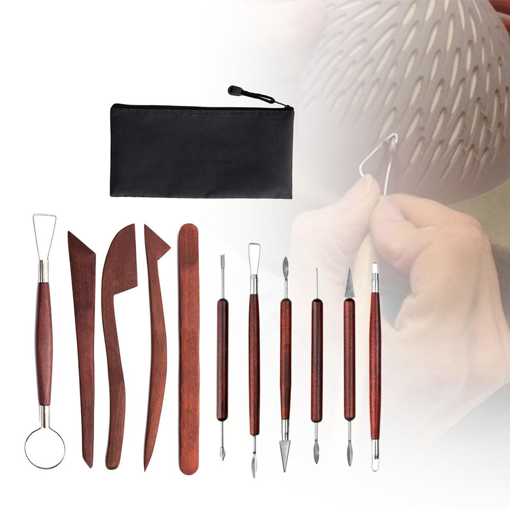 12pcs Clay Sculpting Tools Ceramic DIY Pottery Carving Tool for Beginners