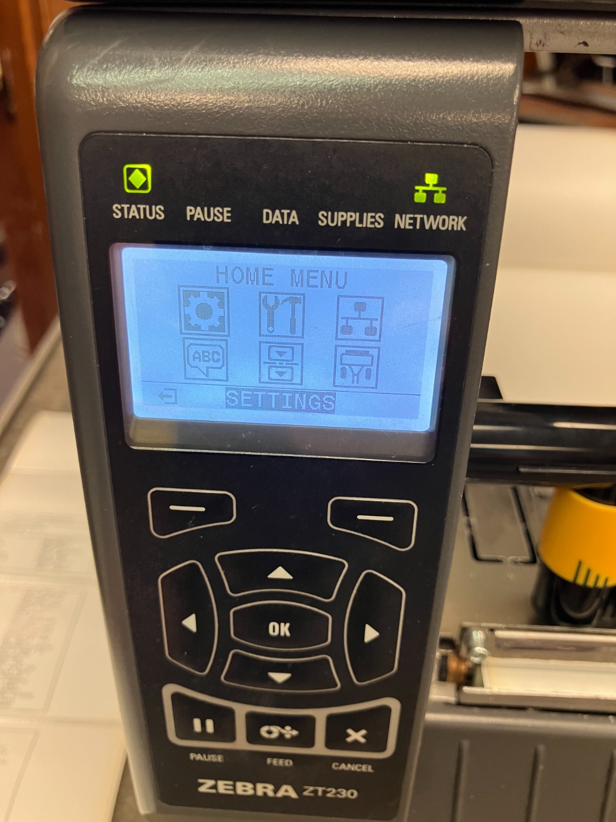 Zebra P1029917-001 Front Control Panel for ZT230 Thermal Label Printer
