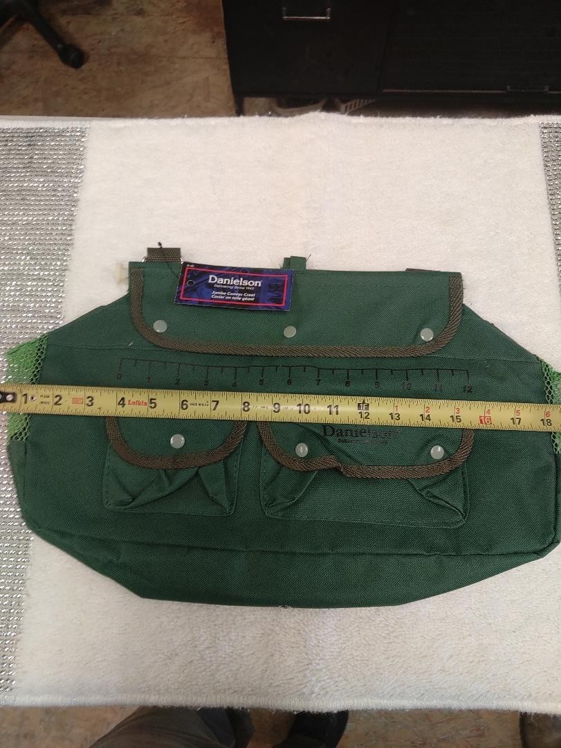 Danielson Jumbo Canvas Creel Shoulder Strap/ Aprox  18" long X 12 Tall X 8" open