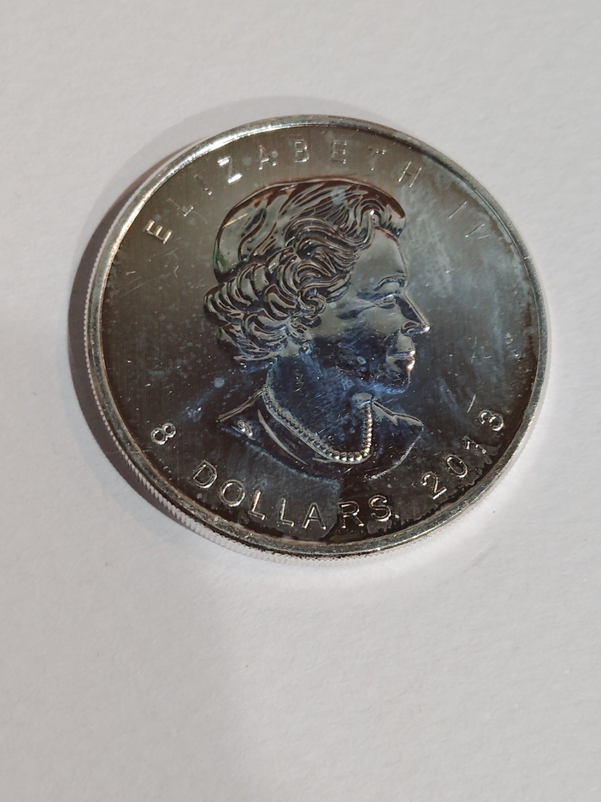2013 CANADA UK Queen Elizabeth II POLAR BEAR Nordic Proof $8 Coin Toning 1.5 Oz