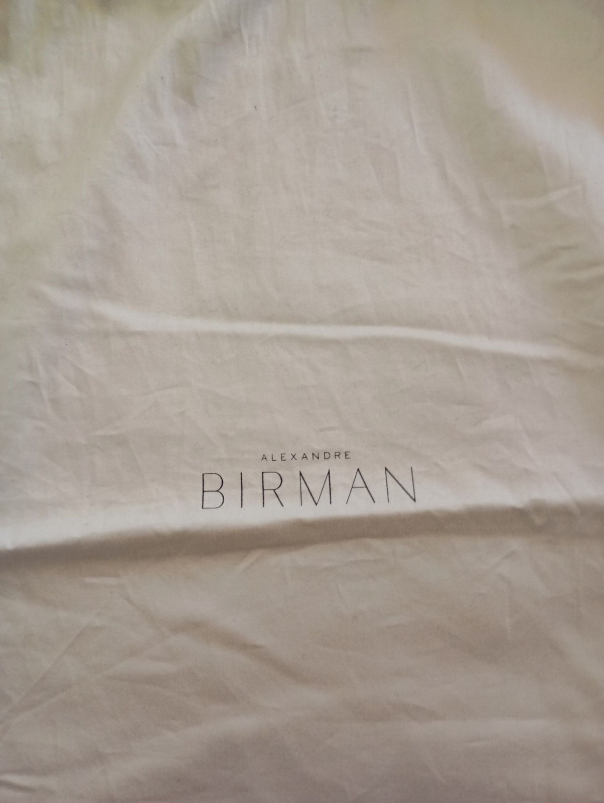 Alexandre Birman Beige Cotton Storage Dust Bag Drawstring With Metal Tips