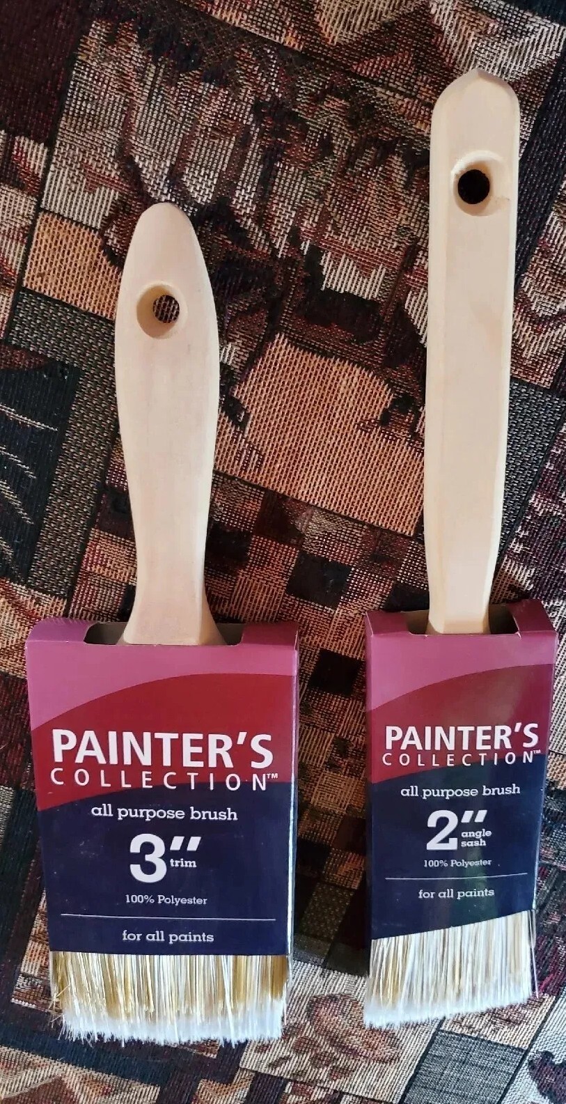 2-Pair Painter’s Collection 2” & 3" Angle Sash All Purpose Brushes
