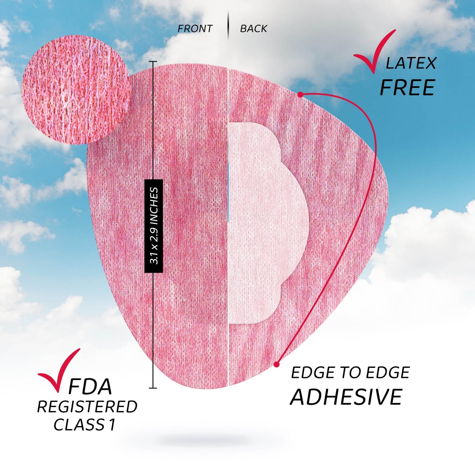 Not Just a Patch Air CGM Patches Libre & Dexcom G7 Cover Patch Pink 20 Pack