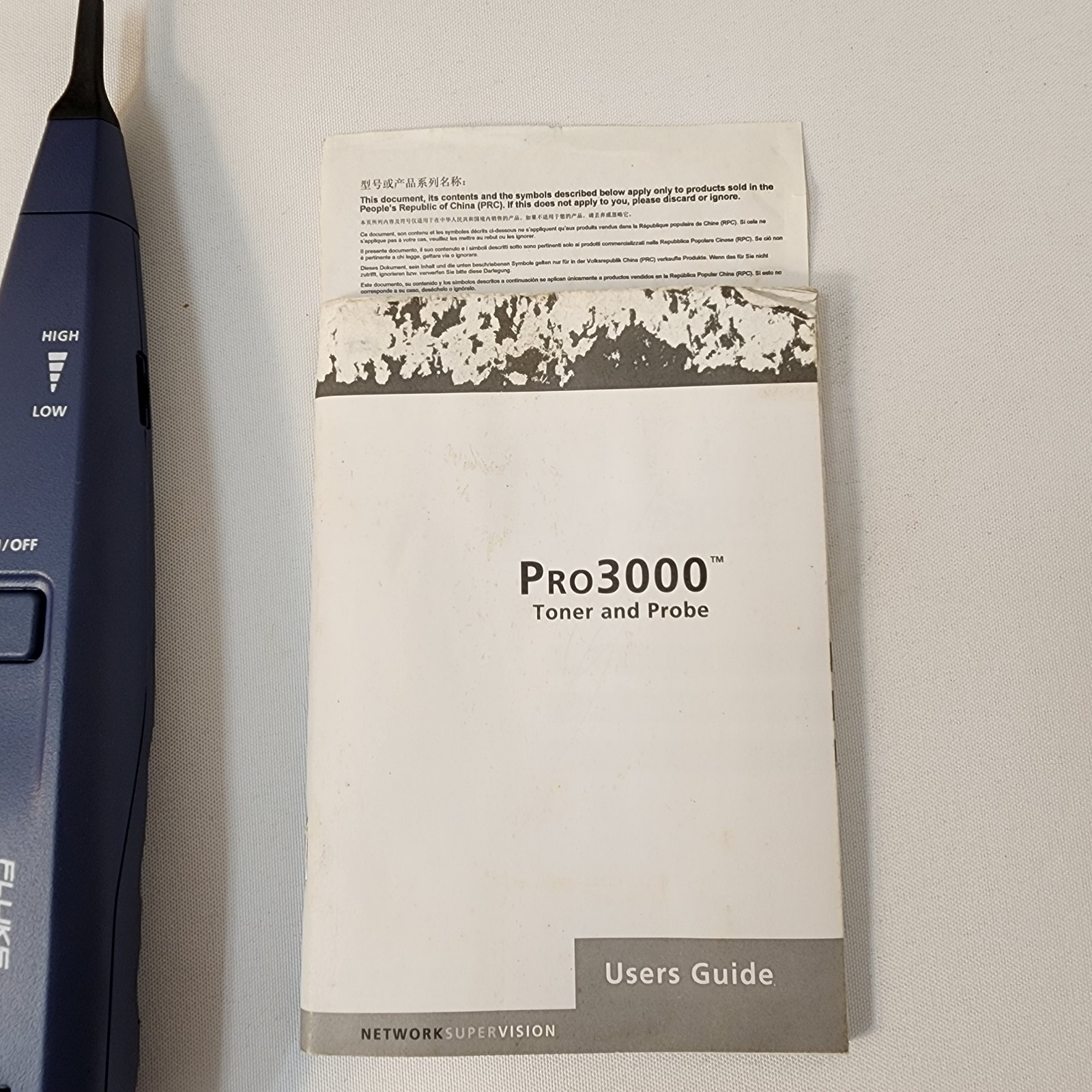 Fluke Networks PRO 3000 Toner and Probe Kit w/ Case "TESTED WORKING"