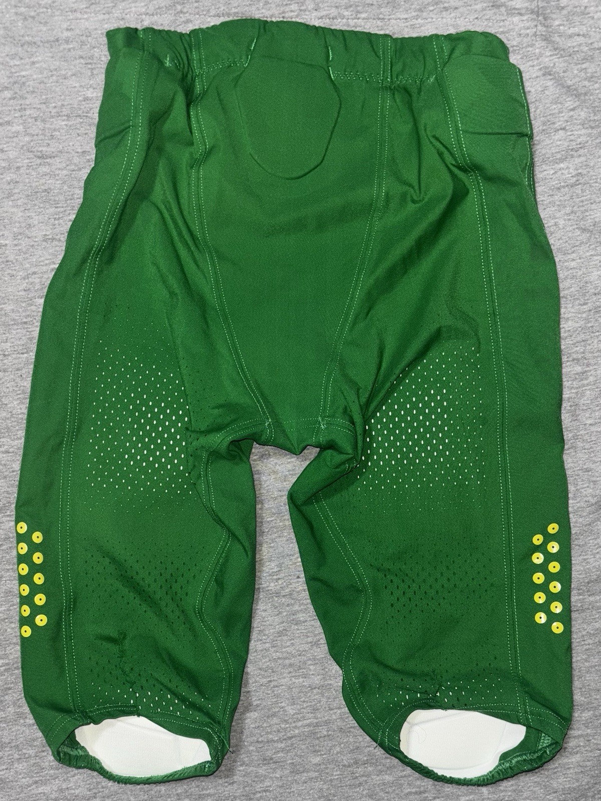 2021 OREGON DUCKS PE GAME WORN Apple Green & Yellow Nike Football Pants W/Pads