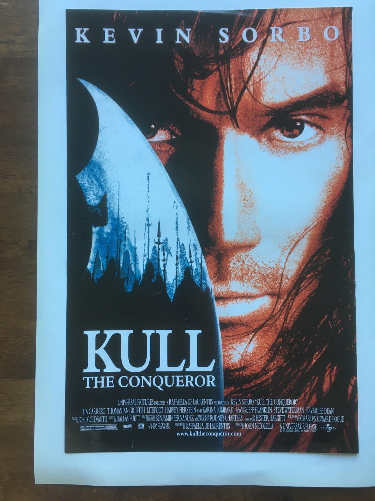 POSTER - KULL THE CONQUEROR KEVIN SORBO 11 X 17 MINI MOVIE PROMO POSTER 1997