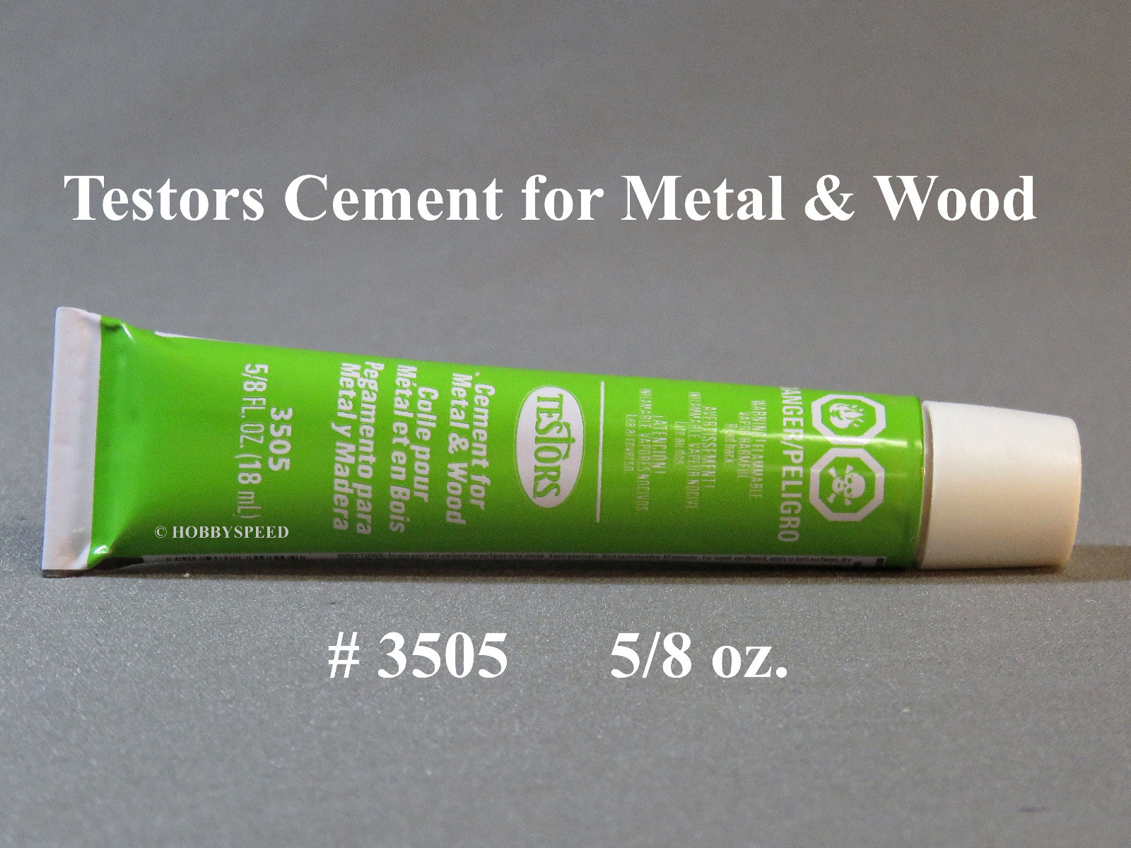 TESTORS 3505 WOOD & METAL ADHESIVE GLUE BOND QUICK 5/8 oz model cement TES3505