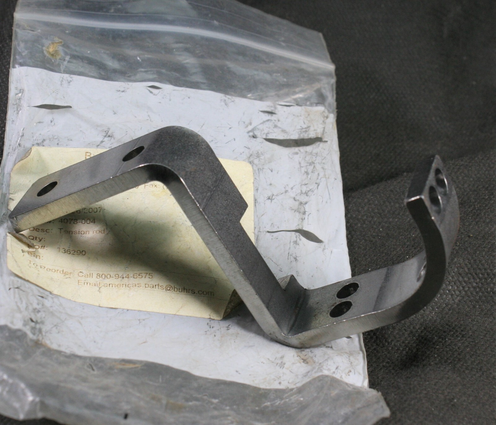 One (1) Buhrs 4078-004 Tension Rod Press Part NEW