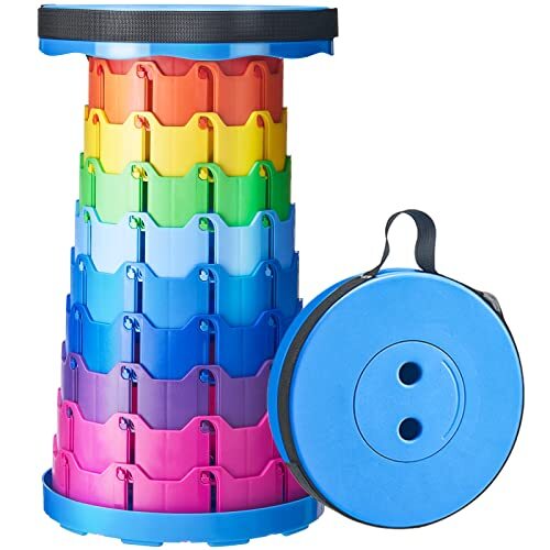 Collapsible Camping Stool Foldable Telescopic Retractable Sitting Camp Chair