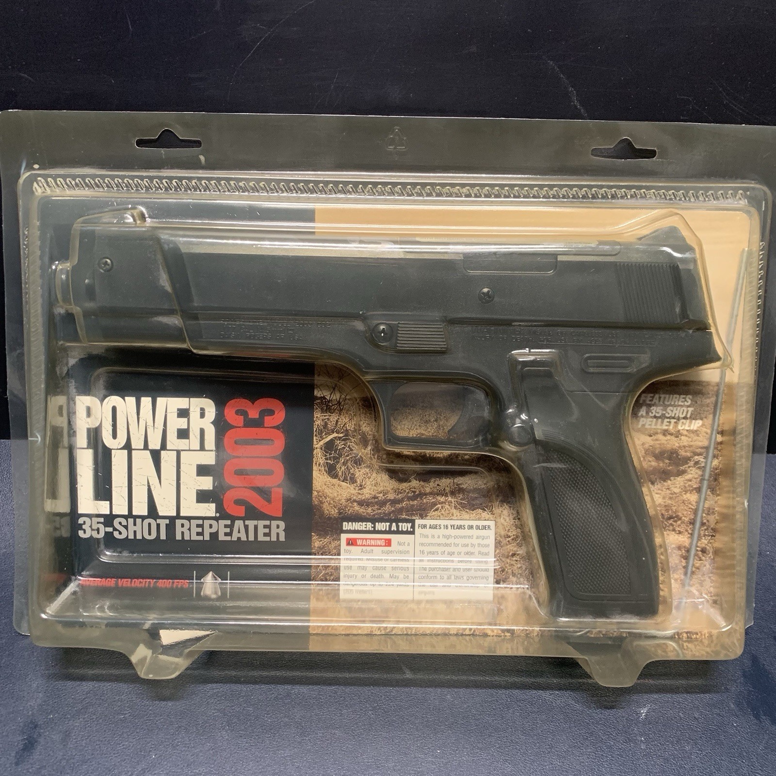 Vintage DAISY POWERLINE CO2 35 Shot Repeater .177 Pellet Made In USA Toy Gun.