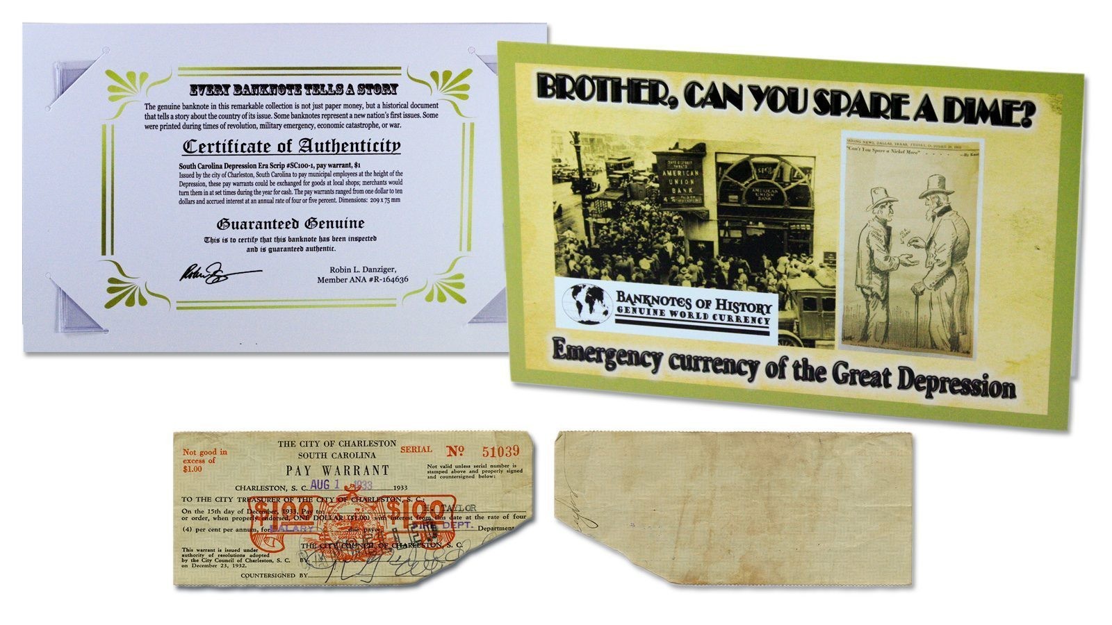 $1 US Emergency Warrant Currency Great Depression Era 🇺🇸
