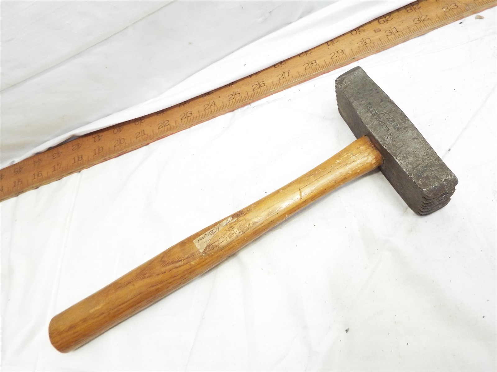 Kern Hand Forged Signed Stone Mason Forming Hammer Dressing Tool Coarse Tooth