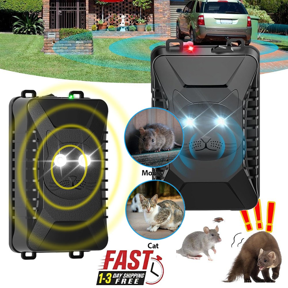 2 Pack Ultrasonic Rodent Repellent for Car Engines Under Hood Animal Repeller