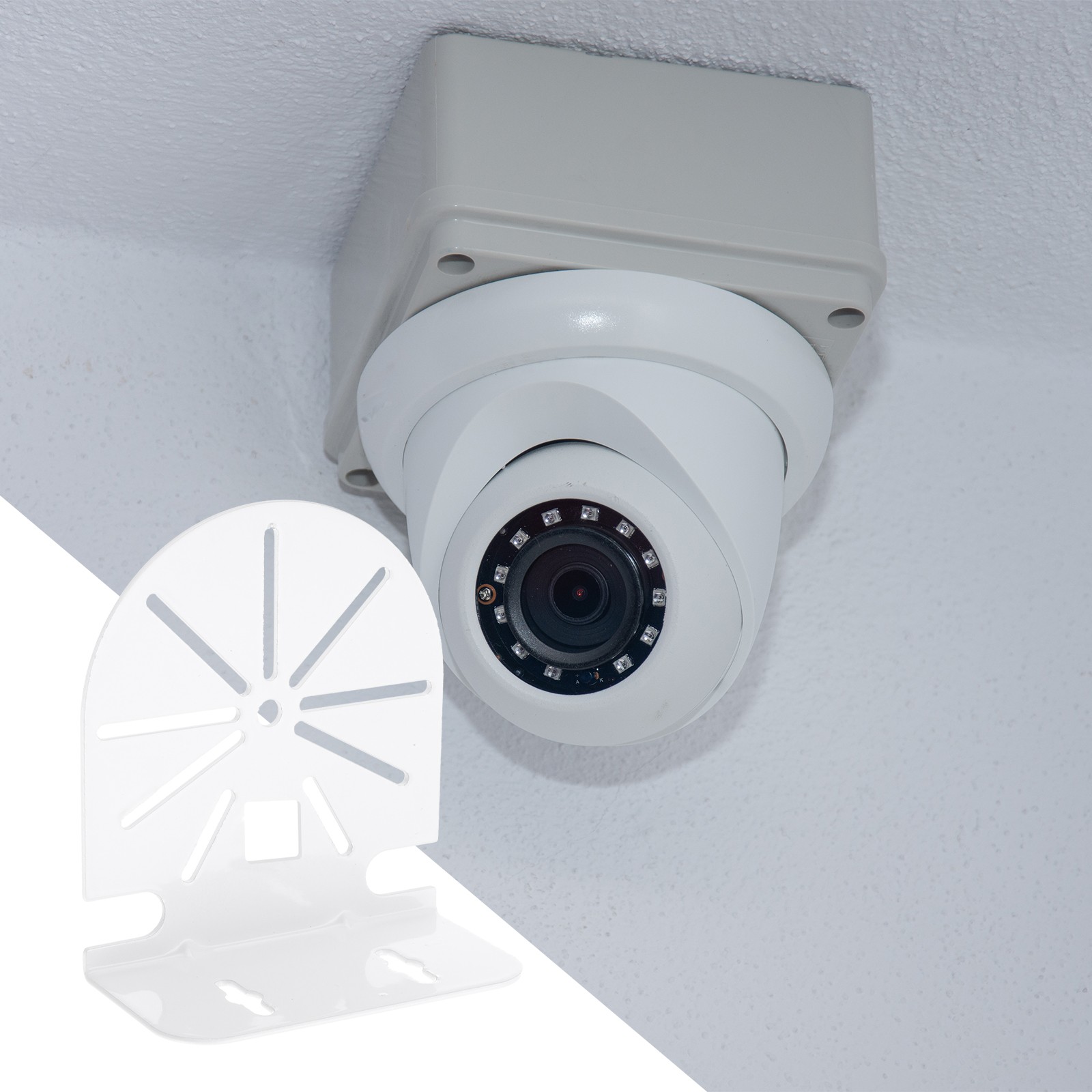 2 Pack Dome Security Camera Mounting 4.6" L-Shape Bracket, Steel