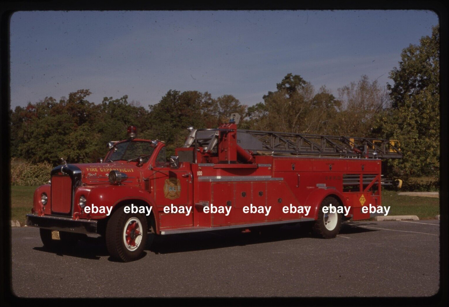 Oceanport NJ 1955 Mack B Maxim Aerial Fire Apparatus Slide