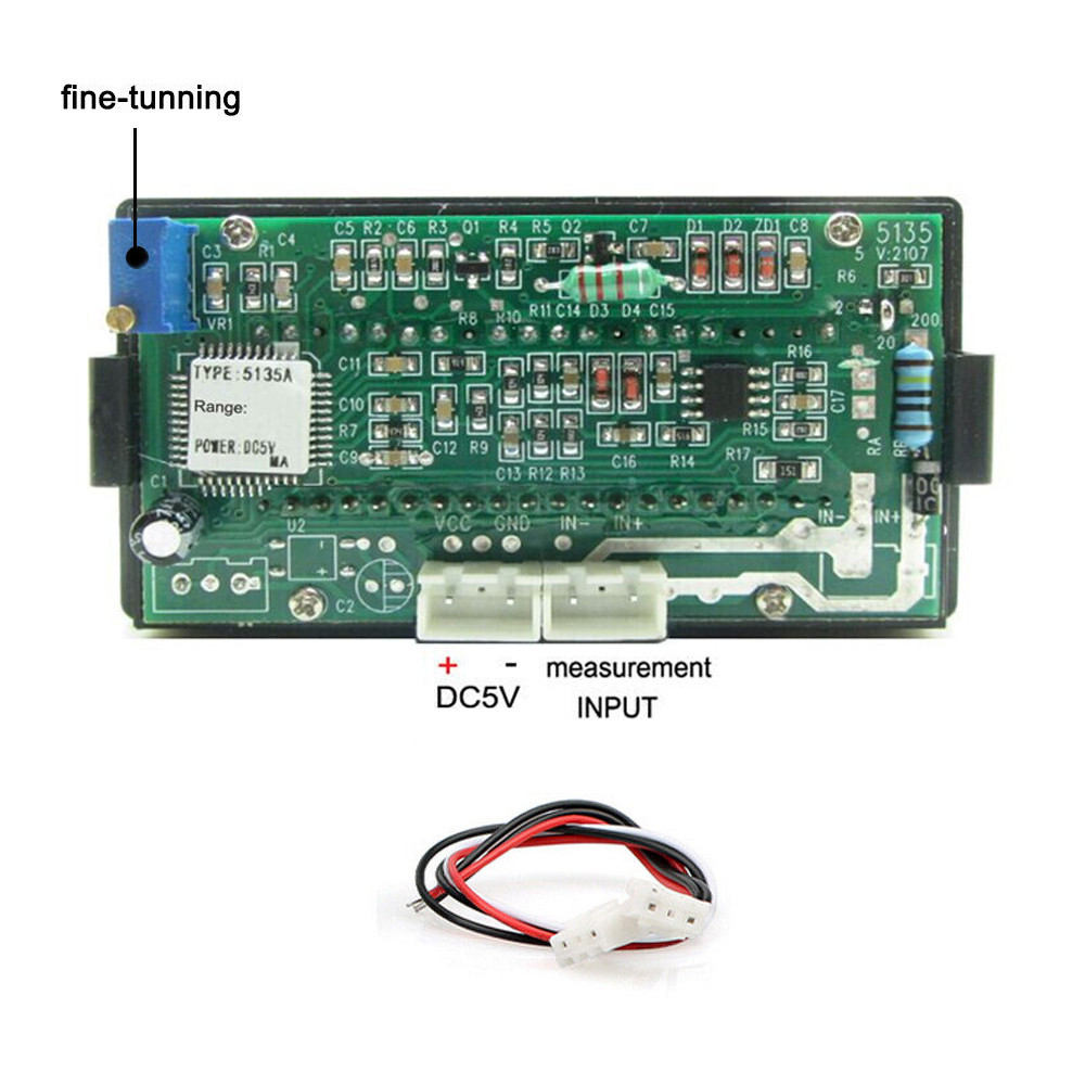 DC 2A Red LED Digital AMP Ammeter Panel Digit Current Meter Tester 0-2A DC