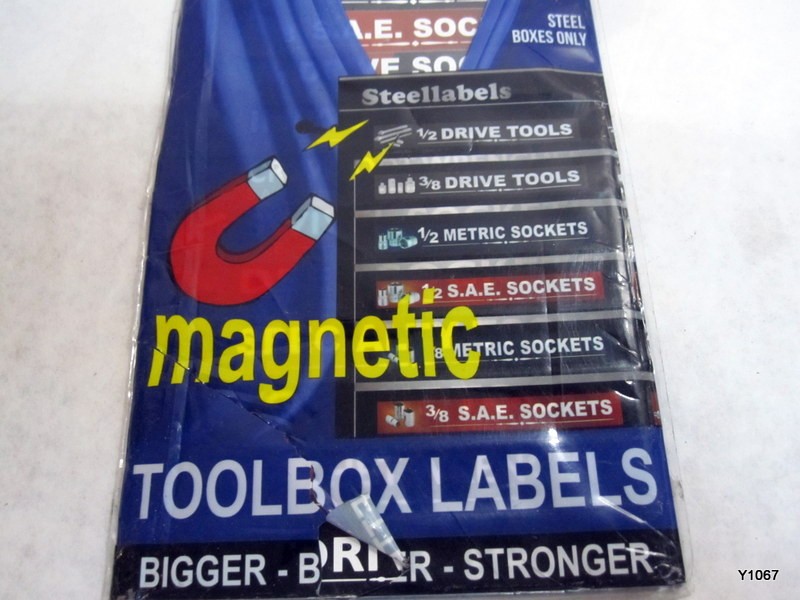 Ultimate Blue Magnetic TOOLBOX LABELS fits all tool chest & cabinets