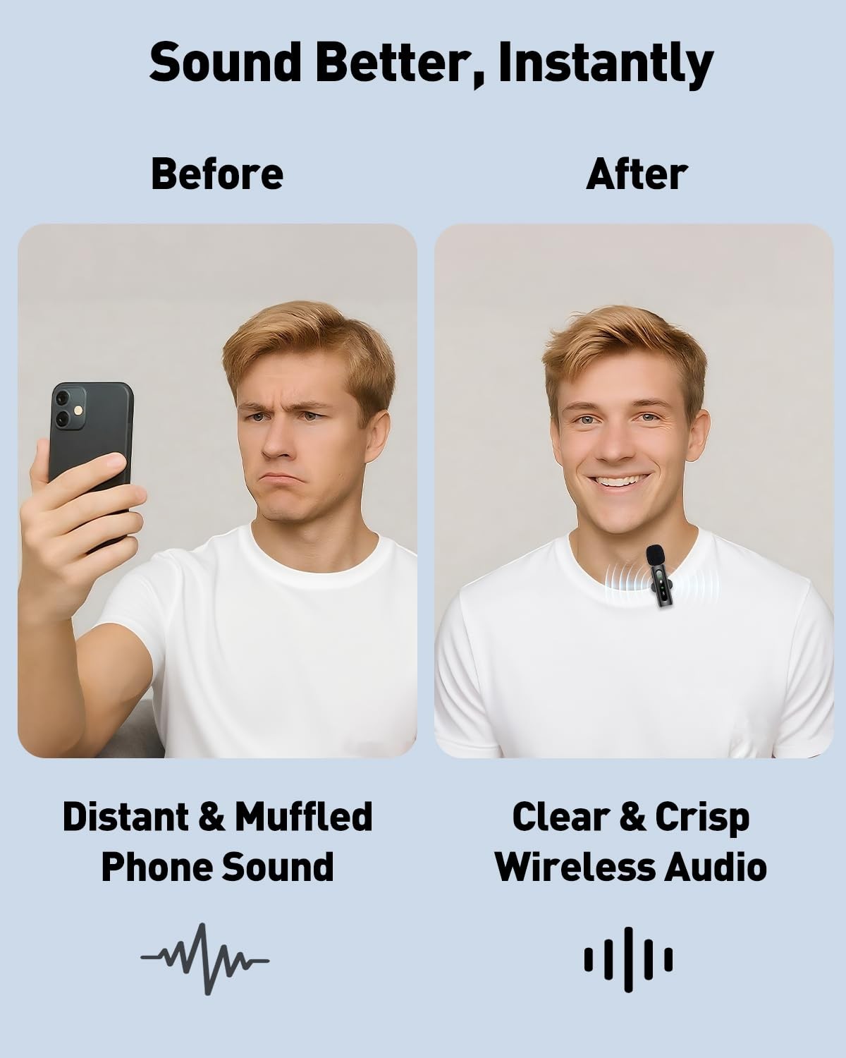 USB C Lavalier Microphone Wireless Mini Mic for Type-C Android Phone/Tablet/P...