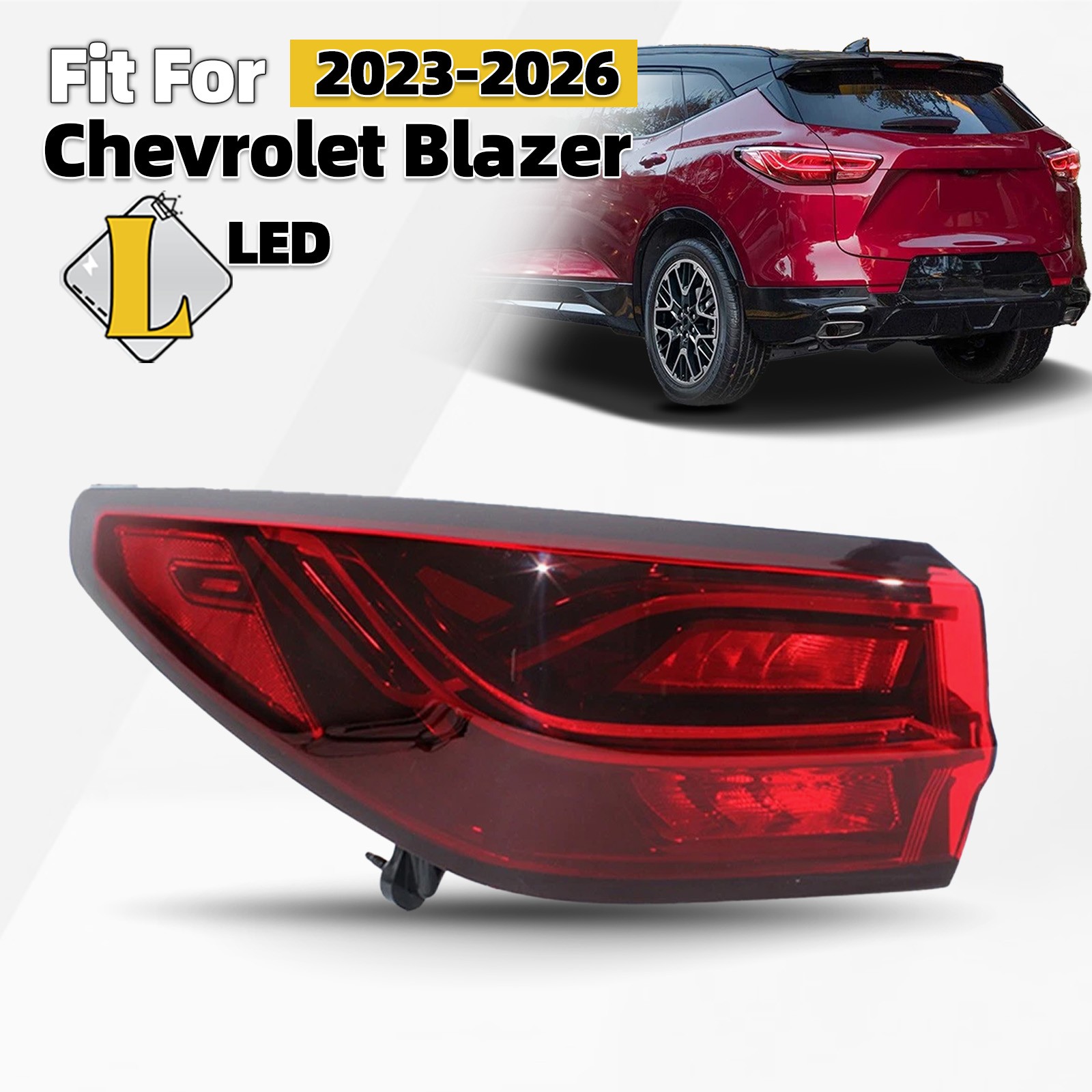 LED Tail Light For 2023-2025 2026 Chevy Blazer Rear Outer Brake Lamp Left Driver
