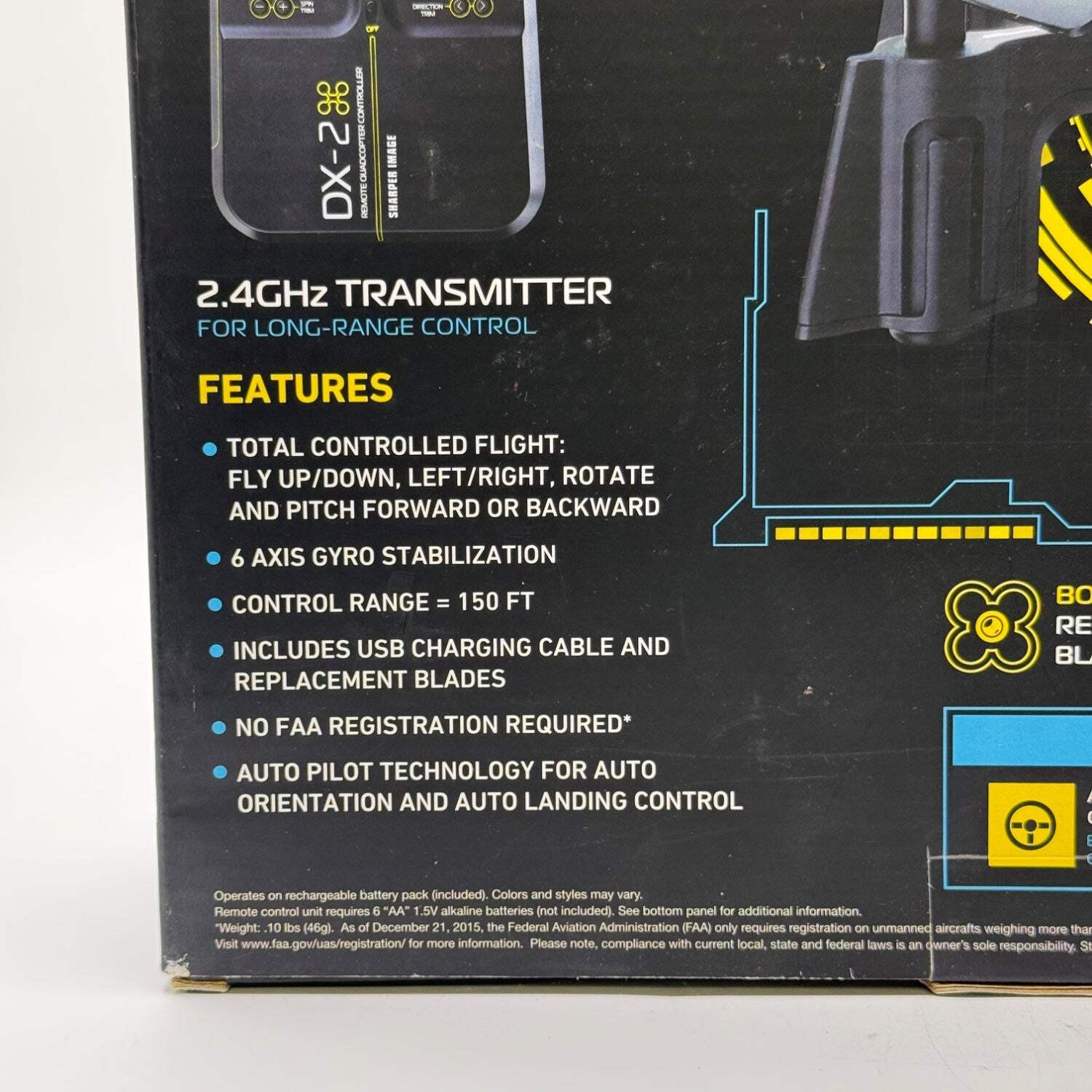 New Sharper Image DX-2 Stunt Quadcopter Drone