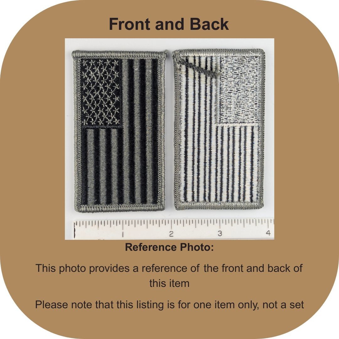 Reverse American Flag Patch - Subdued UCP/ACU Foliage Green - Sew-On Patch
