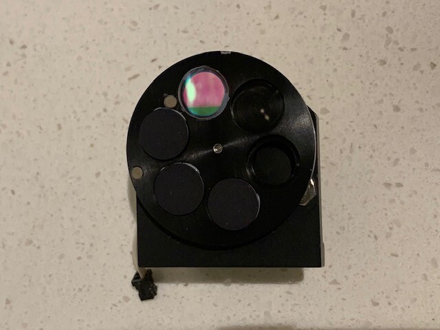 Motorized Optical Filter Wheel 6 position LEP 0.5" filters Faulhaber Proximity