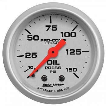 AutoMeter 4323 2-1/16 in. Oil Pressure Gauge, 0-150 PSI, Mechanical, Ultra Lite,
