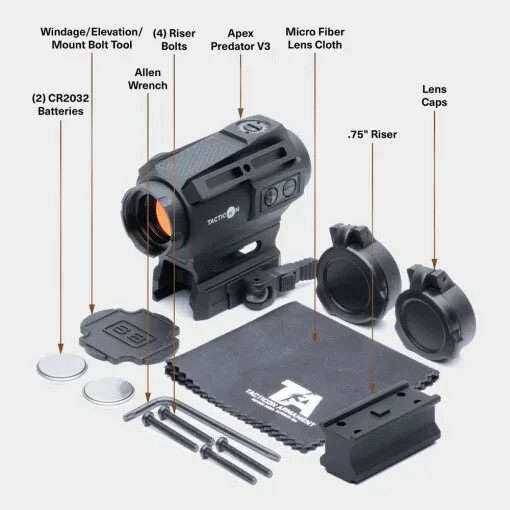 Tacticon Armament Apex Predator V3 Solar | Multi-Reticle Red Dot Sight
