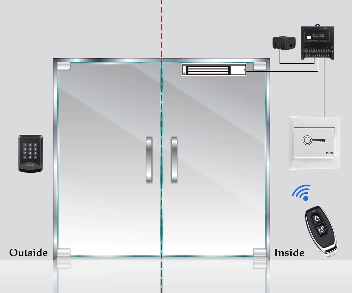 RF Wireless Remote Control Switch for Door Access Control System 433MHz 1-Cha...
