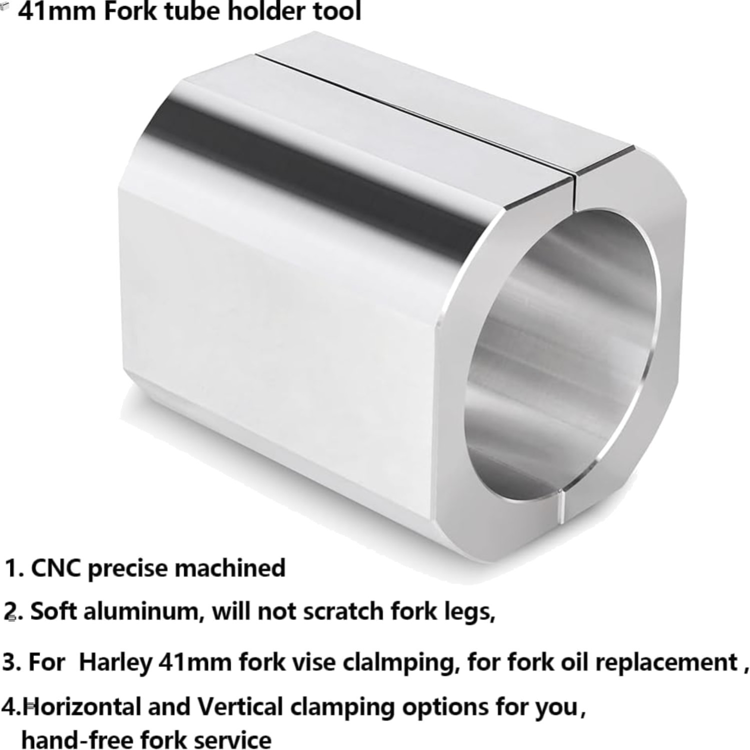 41mm Fork Tube Holder Tool - Durable Aluminum Vise Clamp for Harley Davidson