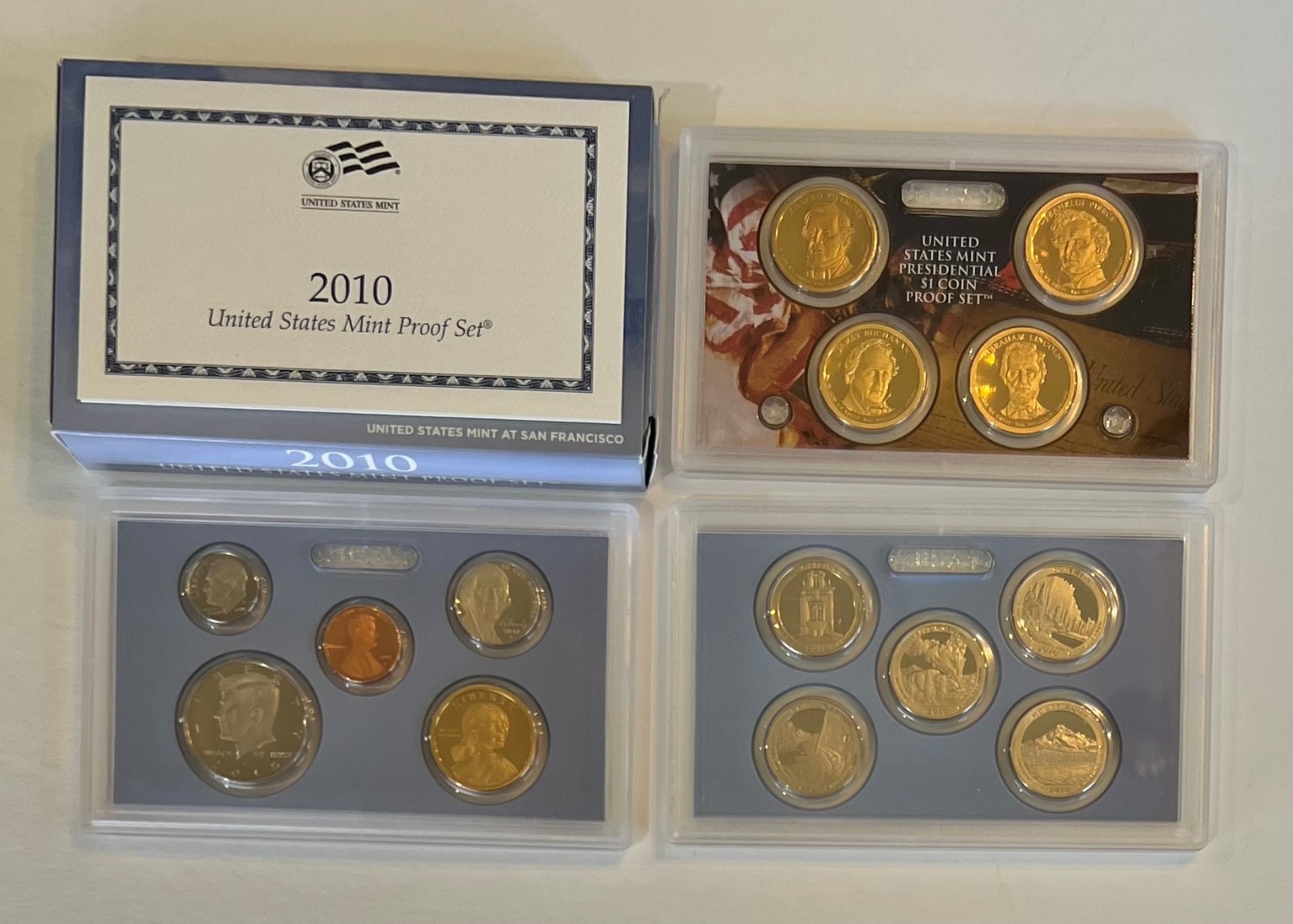 2010 S United States Complete Clad 14 Coin Proof Set in OGP with COA
