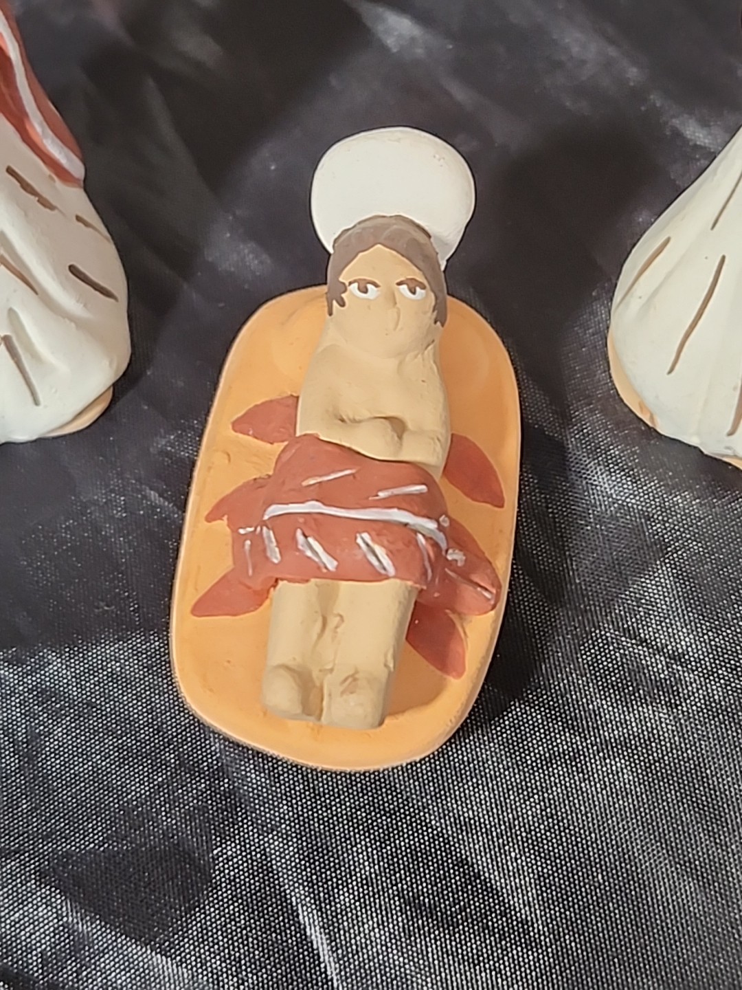 8 Pieces Peru Nativity Pieces/Clay Pottery