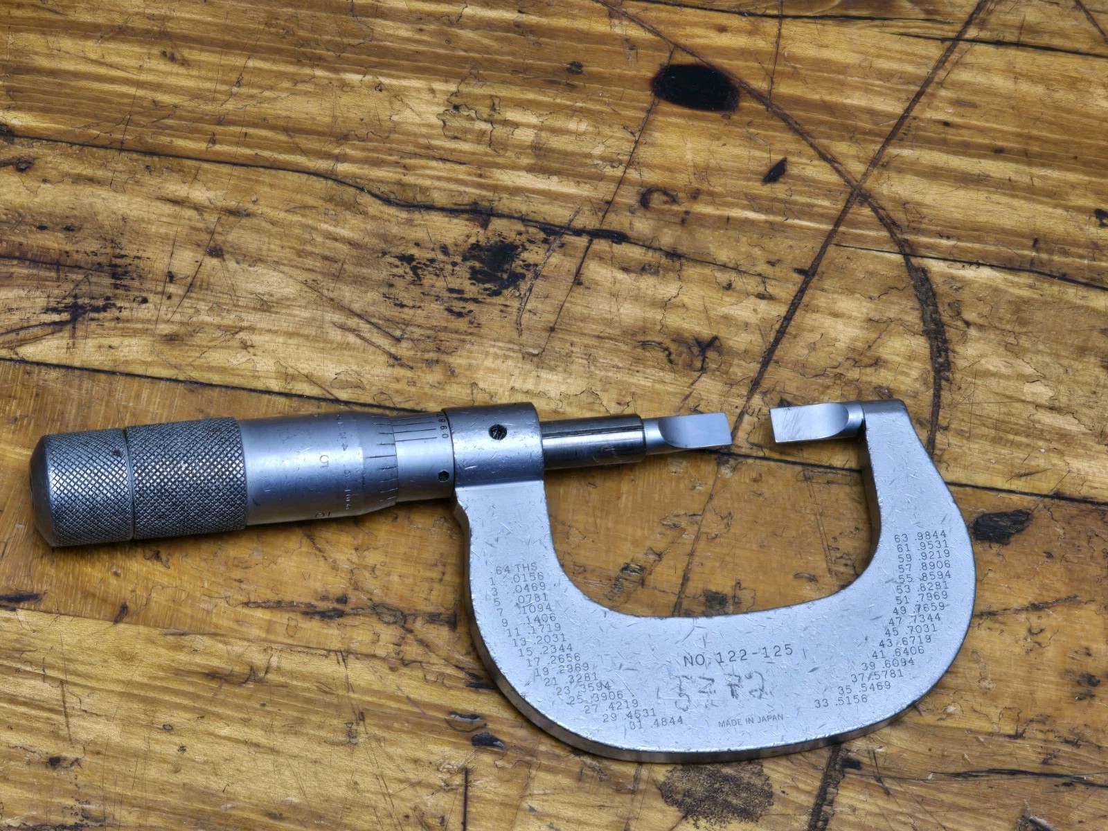 MITUTOYO 0-1" BLADE MICROMETER NO 122-125