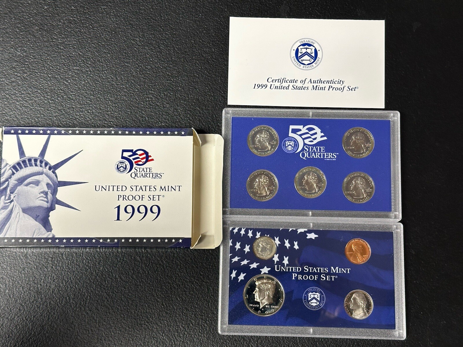 1999 United States Mint 9-piece Proof Set W/CoA