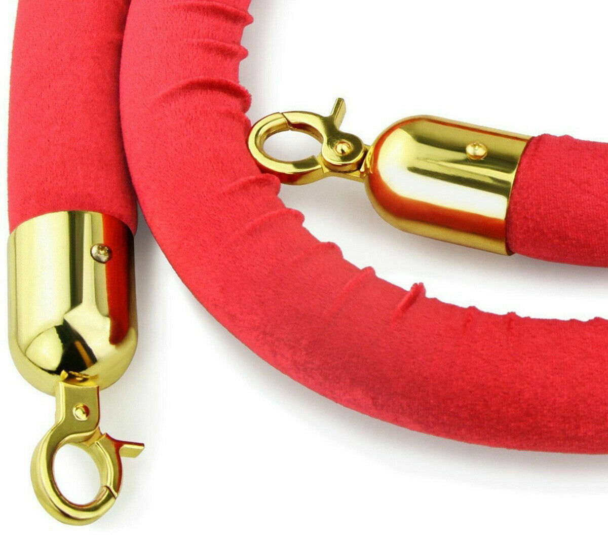 1Pc Barrier Rope Crowd Control Stanchion Queue Red Velvet Rope