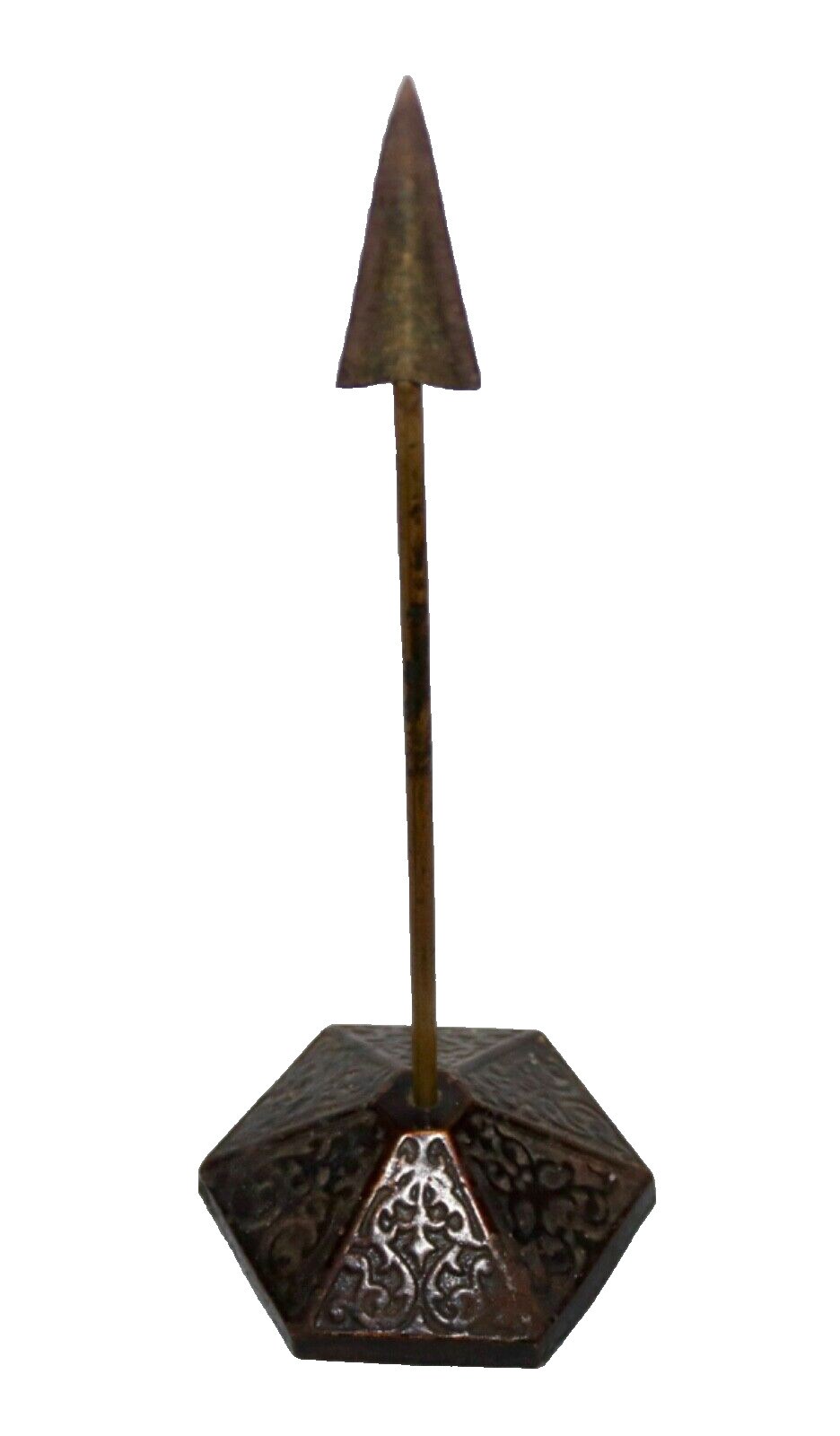 Decorative Restaurant ~ Store Receipt Check Spindle With Arrow Tip Vintage