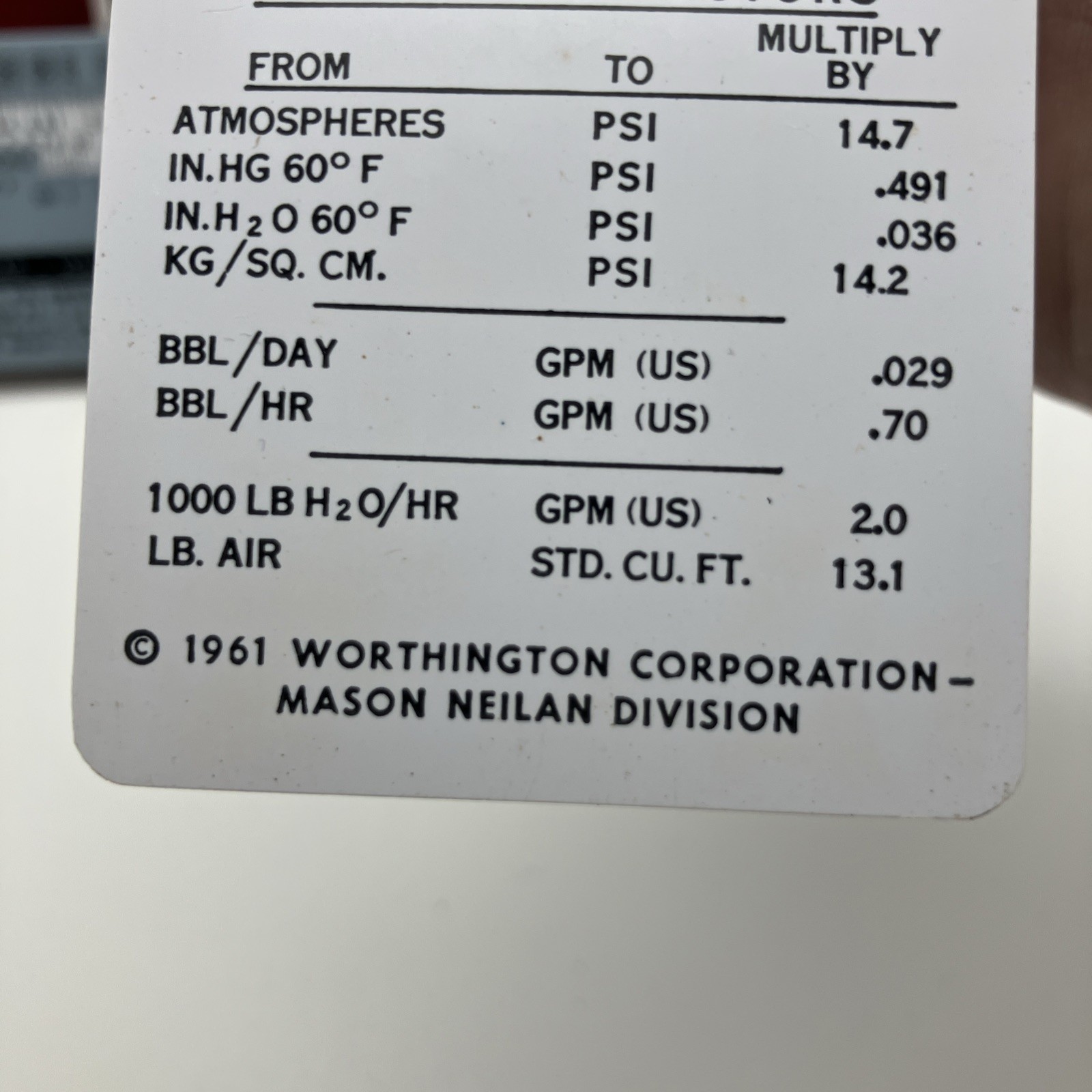 1962 Masoneilan Valve Slide Rule with Pouch and Control Valve Reference