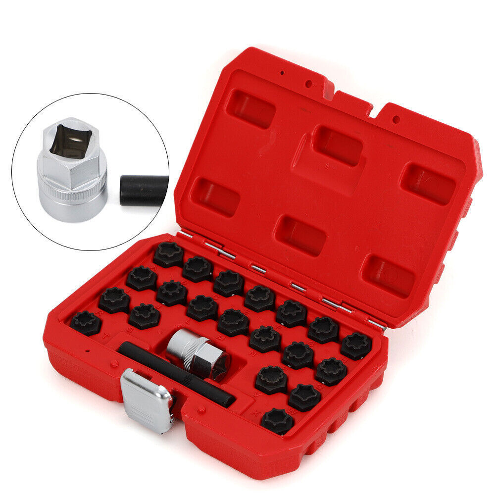 22pc Audi Wheel Locking Key Locking Wheel Bolt Nut Removal Set Master Key Kits