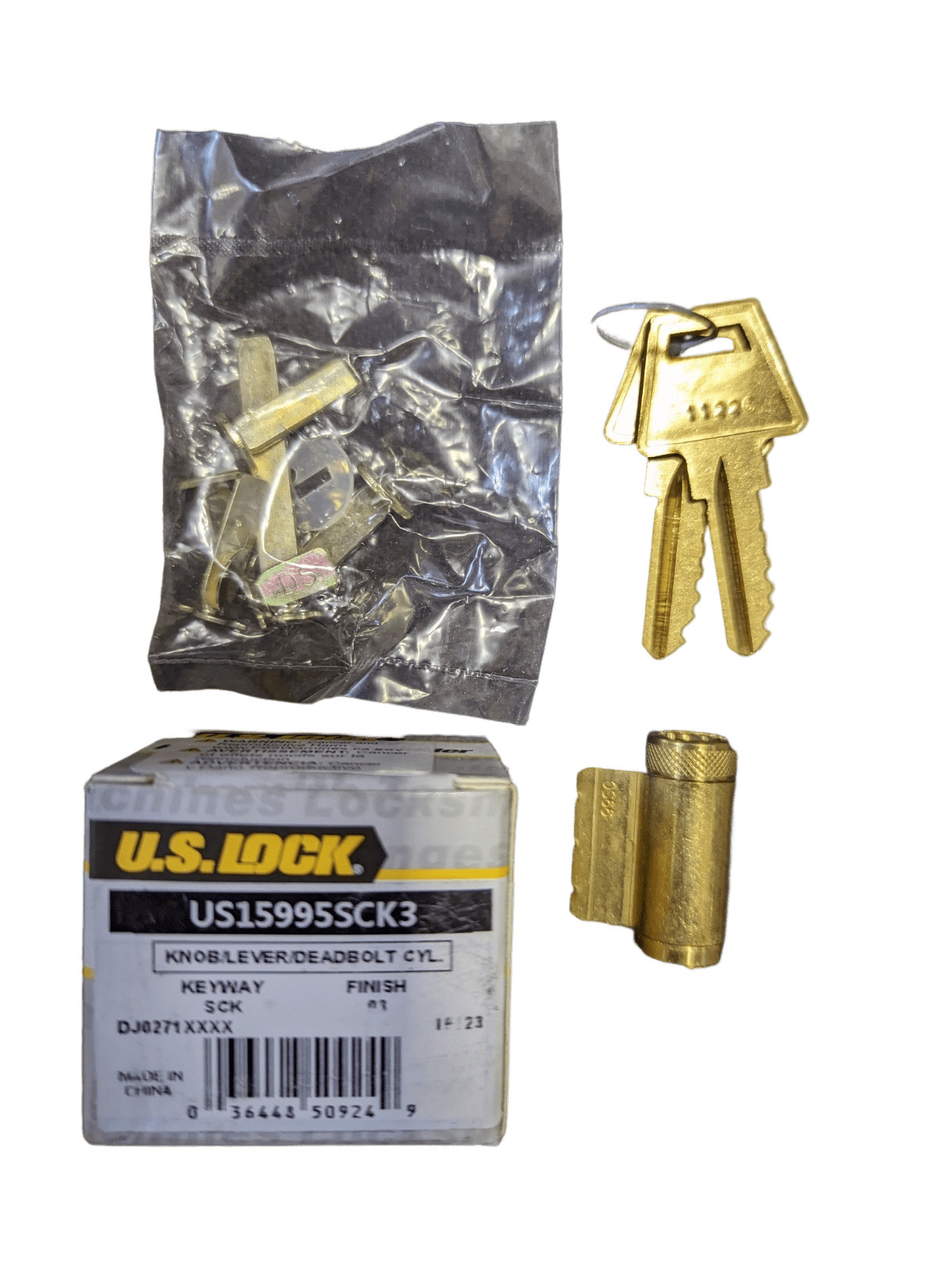 10-PACK US Lock US15995SCK3 Knob / Lever / Deadbolt Cylinder SCK Keyway