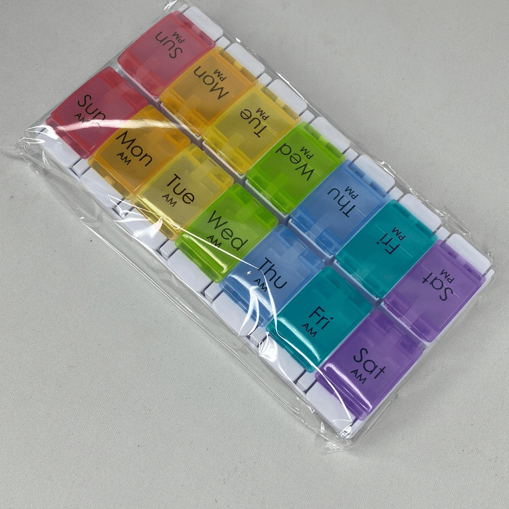 Weekly Medical Pill Organizer Multicolor 2 Sets