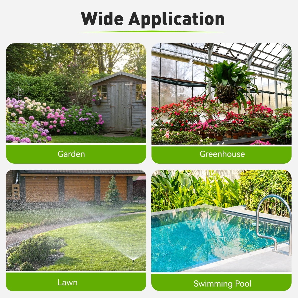 Automatic 2 Dial Programmable Hose Sprinkler Timer, Weatherproof Outdoor Water