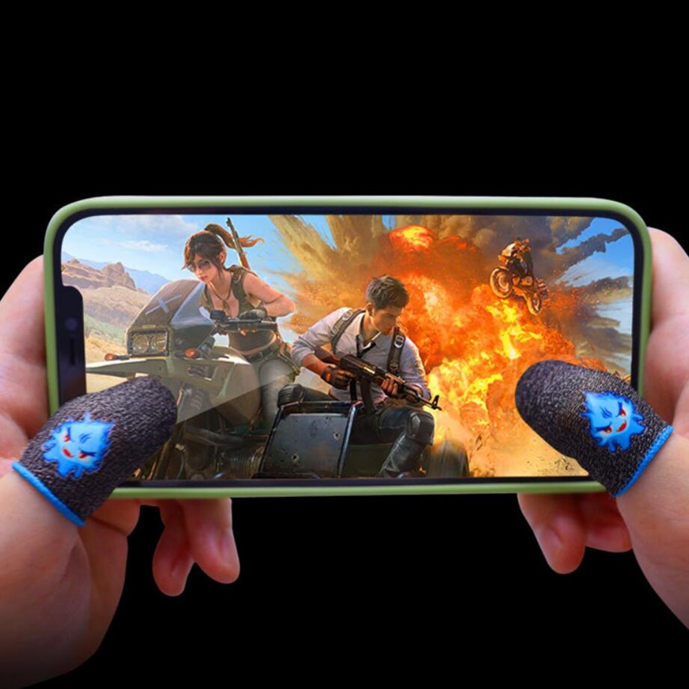 2x Screen Game Finger Sleeve Game Controller Sweatproof Finger Cots For PUBG