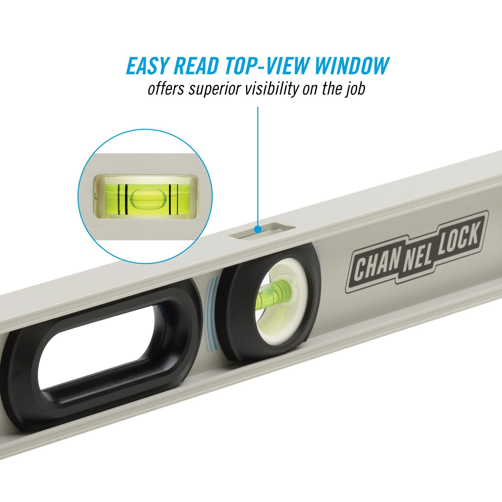 CHANNELLOCK 24-Inch, Professional-Grade Aluminum I-Beam Level with 3 Vials, 5...