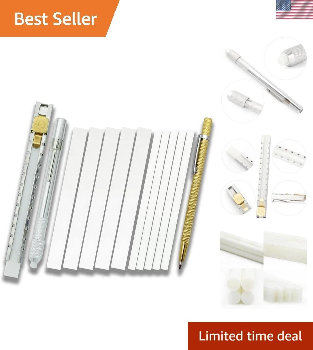 Professional Soapstone Holder Set with Waterproof Refills for Welding Needs