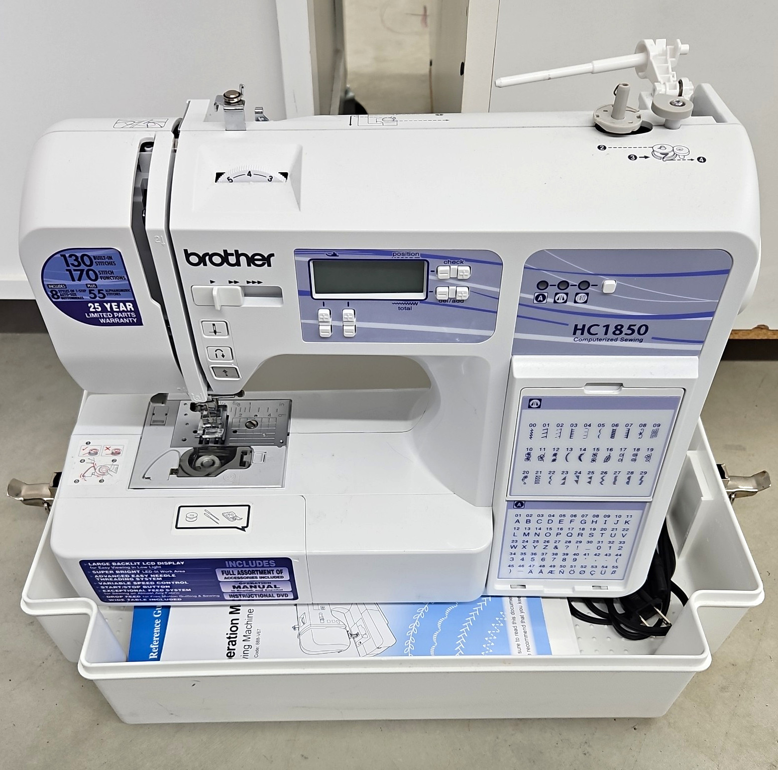 Brother HC1850 Computerized Quilting Sewing Machine LCD Free Arm w/ Case