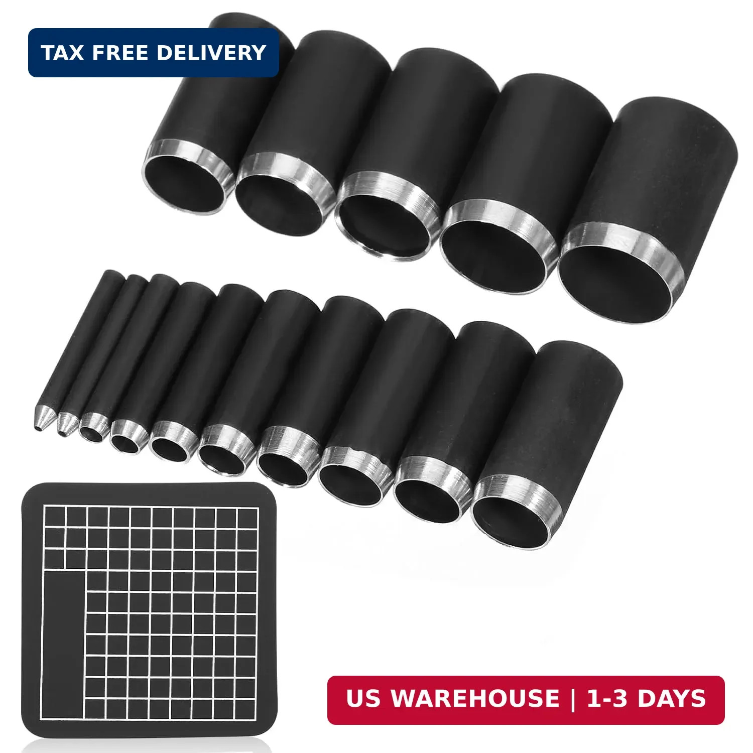 Leather Circle Cutter Tool Set, 16 PCS Leather Hole Punch Tool Small Circle Punc