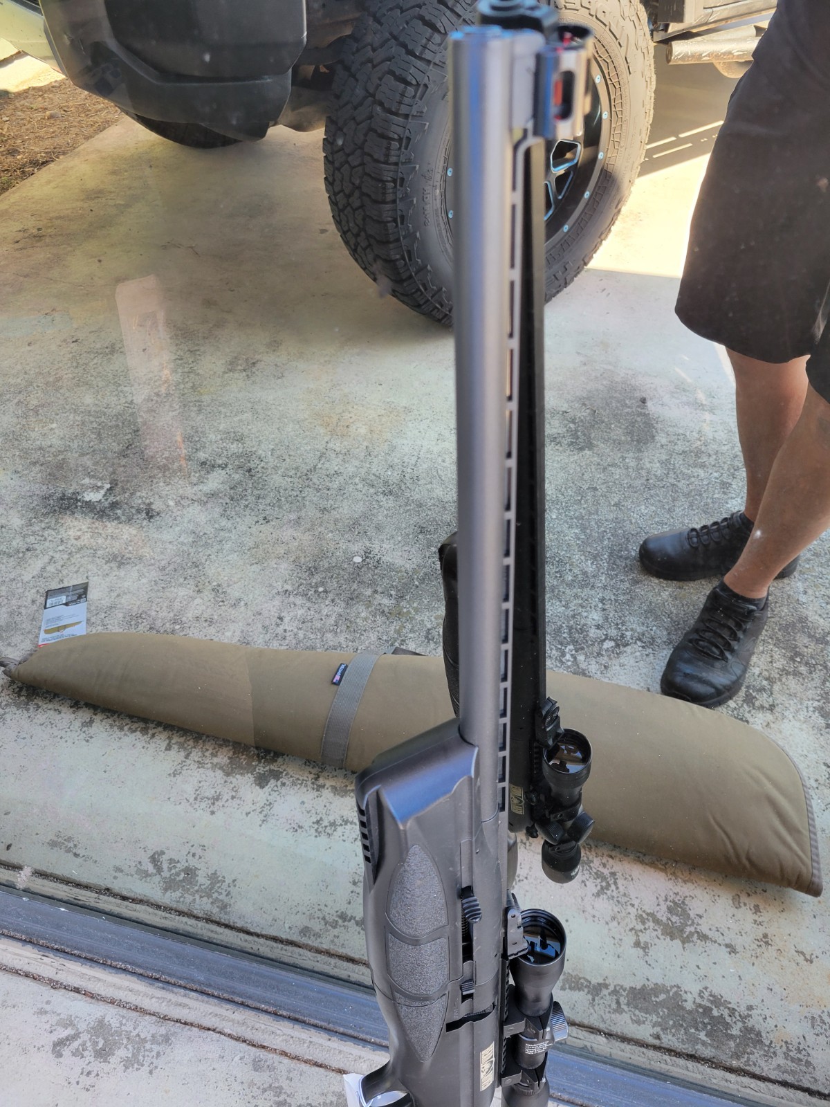 Bear River Black Ops .177 Break Barrel Air Rifle Scope Case Adjustable Stock