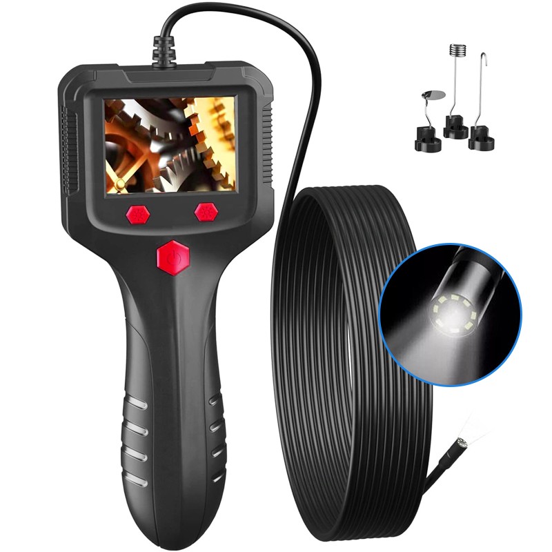 1080P HD LED Handheld Industrial Endoscope 8mm Borescope Inspection Snake Camera